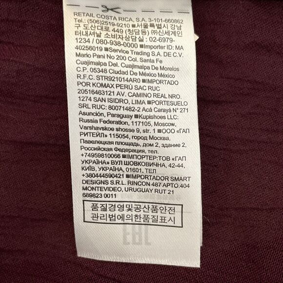 Vintage Gap Tunic Top SZ XL Solid Purple Long Sleeve Fall Autumn Cottagecore NWT - Picture 12 of 16